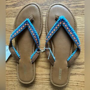 JOE BOXER Women's Turquoise Thong Flip Flop Sandal Flats NWT Size 10